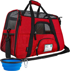 Petami Premium Airline Approved Soft-Sided Pet Travel Carrier | Ideal for Small - Medium Sized Cats, Dogs, and Pets | Ventilated, Comfortable Design with Safety Features (Small, Pink)