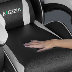 GartistGo Ergonomic Gaming Chair - Gamer Chairs with Lumbar Cushion + Headrest, Height-Adjustable Office & Computer Chair for Adults, Girls, Boys (Without footrest)