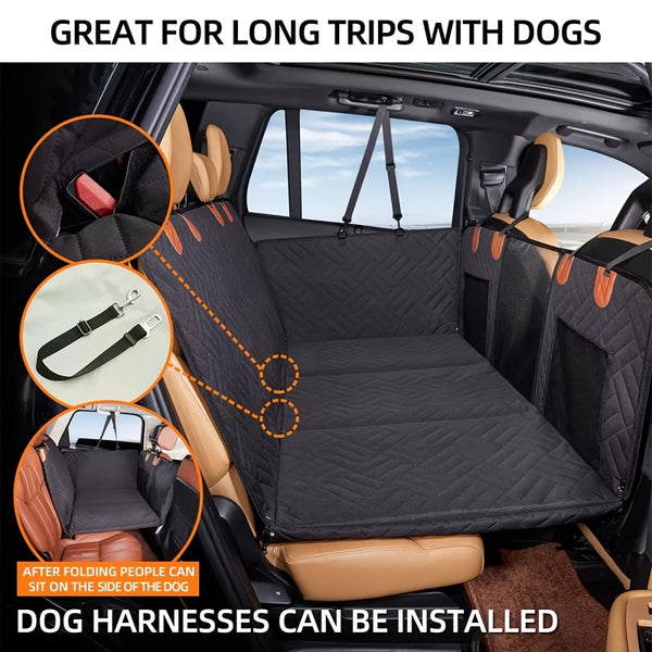 Back Seat Extender Dog Seat Cover for Back Seat, Hard Bottom Car Seat Cover