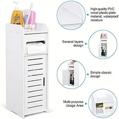 Under Sink Bathroom Cabinet, White Basin Cabinet, Bathroom Under Sink Bathroom Storage Units Freestanding, Wood Plastic Board Bathroom Storage Unit, 59.94X29.97X58.42cm