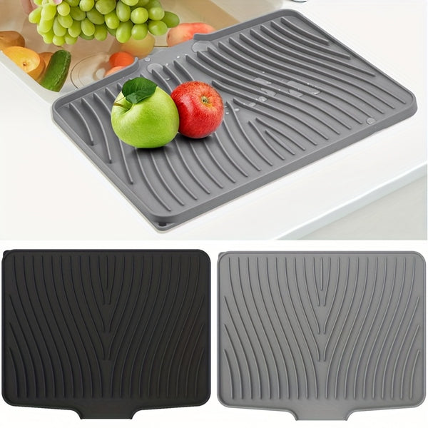 Silicone Kitchen Sink Drying Mat Rectangle Non Slip Worktop Saver Dish Drainer