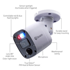 Swann 8 Channel DVR with 256G SD Card and 4 X 2K Bullet Cameras