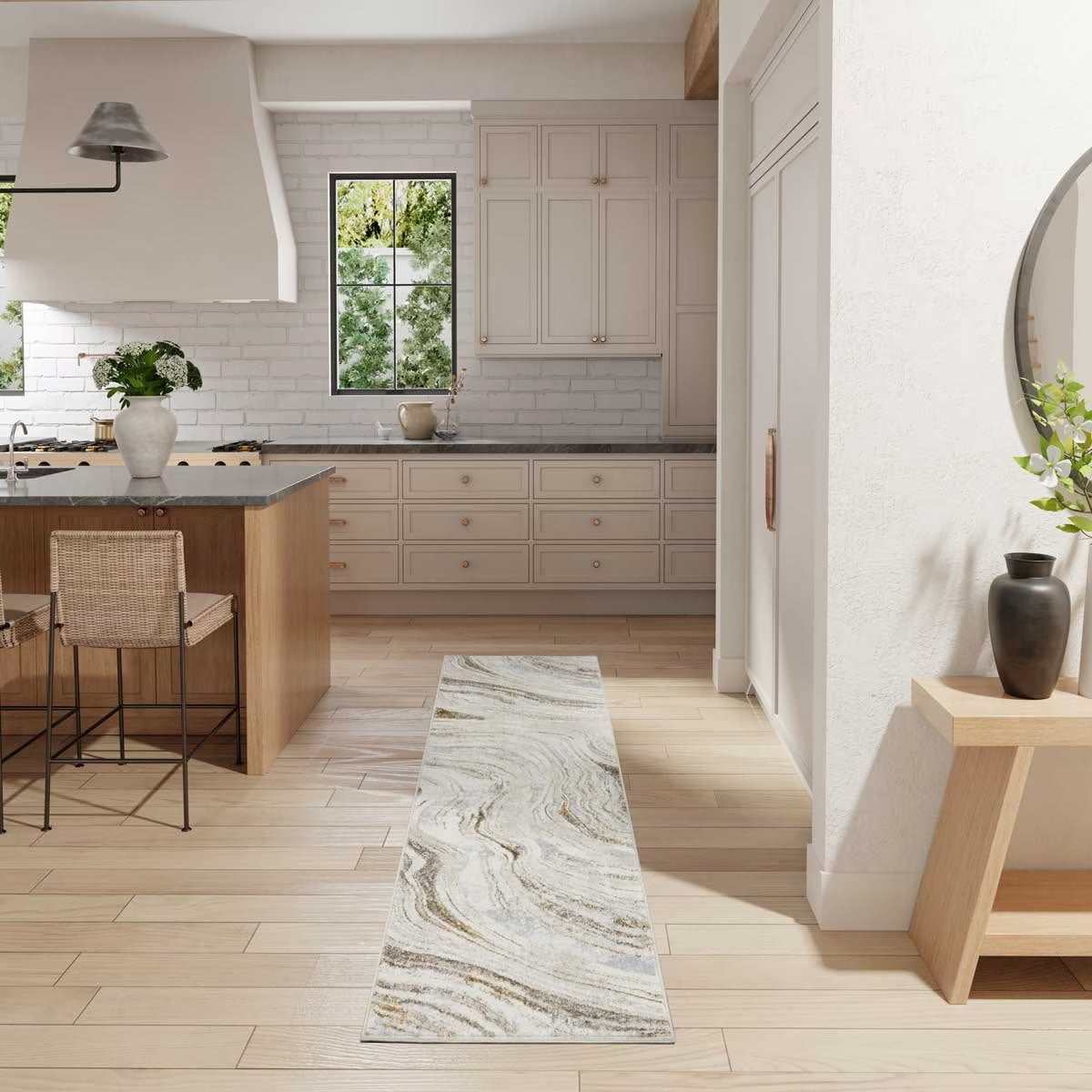 Glitz Gold Marble Runner, 69 X 229 Cm