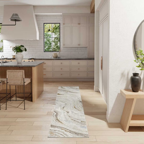 Glitz Gold Marble Runner, 69 X 229 Cm