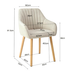 Modern Scandinavian Dining Chairs Suitable for - Ergonomic Armrests & Padded Seats with Cushioned Backrest, Soft /Upholstery & Sturdy Legs - - Modern Chairs, for, or for Company Events (Assembly Required)
