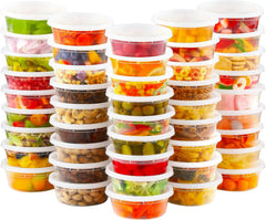 AOZITA 20 Sets 32 Oz Plastic Deli Food Containers with Lids, Airtight Food Storage Containers, Freezer/Dishwasher/Microwave Safe, Soup Containers for Takeout Meal Prep Storage