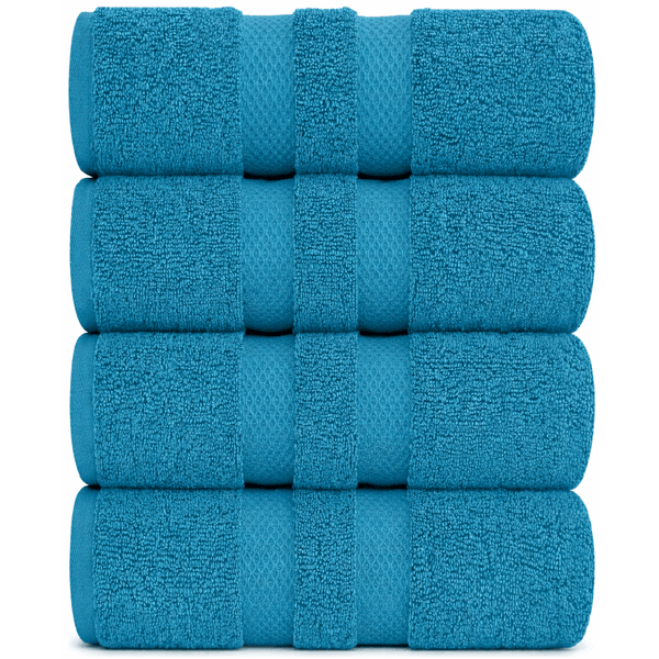 Pack of 4 Jumbo Bath Sheets Set 100% Egyptian Cotton (80x140 CM) Quick Dry 500GSM Highly Absorbent Soft Feel Bath Sheets XL Bathroom Towel Perfect for Daily Use