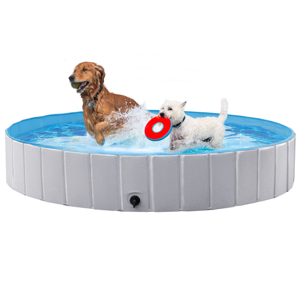 Costoffs Pet Pool Foldable Dog Swimming Pool, Pet Pool Portable Bathing Swimming Tub for Garden/Beach/Yard/Home, L/XL/XXL/XXXL, Blue/Grey/Black/Ocean Blue