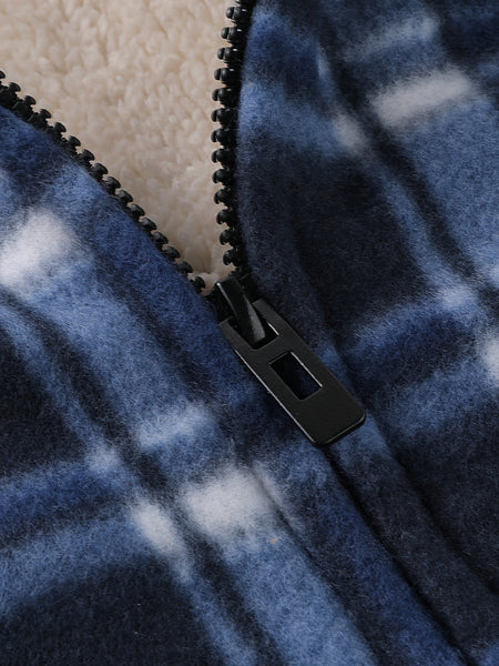 Jacket for Men Heavyweight Fleece Hoodies Thick Sherpa Lined Flannel Plaid Shirt Jacket