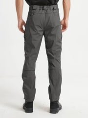 1PC Men's -Lined Warm Tactical Cargo Pants, Thick Winter Style, Multi-Pocket, Windproof Snowproof, Micro-Stretch Fabric, Suitable for Outdoor Hiking, Fishing, Casual Outings, No Belt