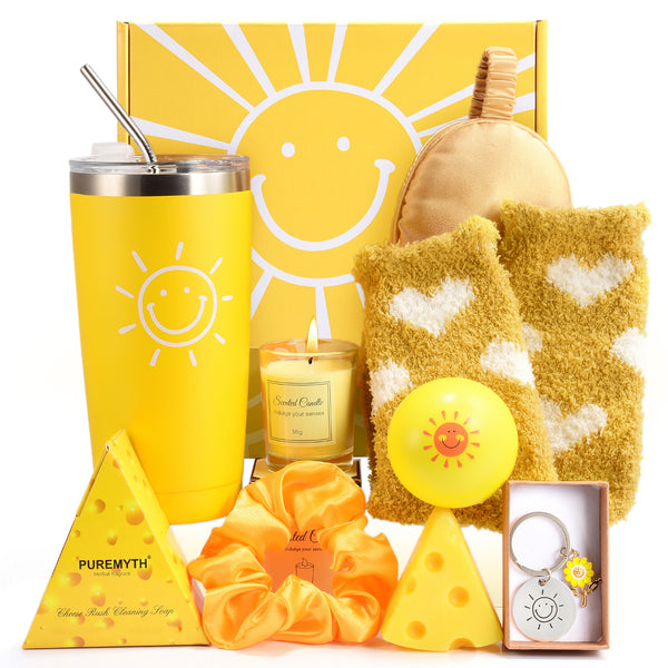 Sunflower Birthday Gifts Mothers Day for Her, Thank You GIifts for Her Personalised Mum Friendship Get Well Soon Retirement Basket Box Care Package for her, fathers day for gifts