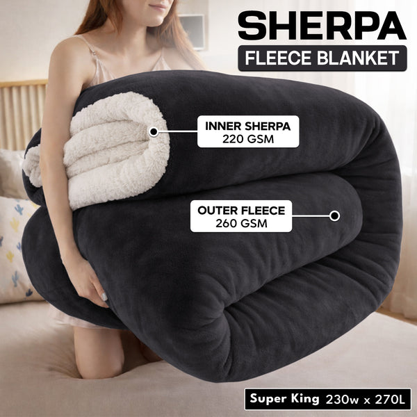 1pc Luxurious Double-Sided Sherpa Throw Blanket – Soft, Warm & Cozy Contemporary Blanket, Machine Washable, Perfect for Couch, Bed, Office & Travel, Ideal Gift