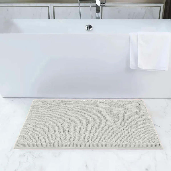 1pc Soft Chenille Bath Mat – Durable Chenille Rug with Non-Slip Backing, Stylish Bathroom Rug, Machine Washable Bath Mat, Non-Slip Area Rug for Shower Room & Home Use