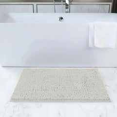 1pc Soft Chenille Bath Mat – Durable Chenille Rug with Non-Slip Backing, Stylish Bathroom Rug, Machine Washable Bath Mat, Non-Slip Area Rug for Shower Room & Home Use