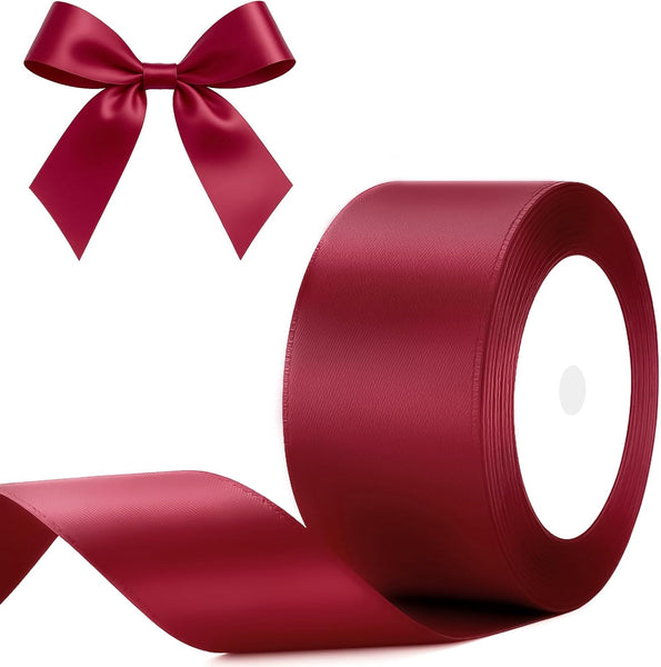 G2PLUS White Stain Ribbons - 22M Thick Fabric Gift Wrap Ribbons for Crafting, Wedding & Valentine'S Day Decoration