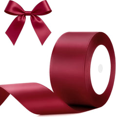 G2PLUS White Stain Ribbons - 22M Thick Fabric Gift Wrap Ribbons for Crafting, Wedding & Valentine'S Day Decoration