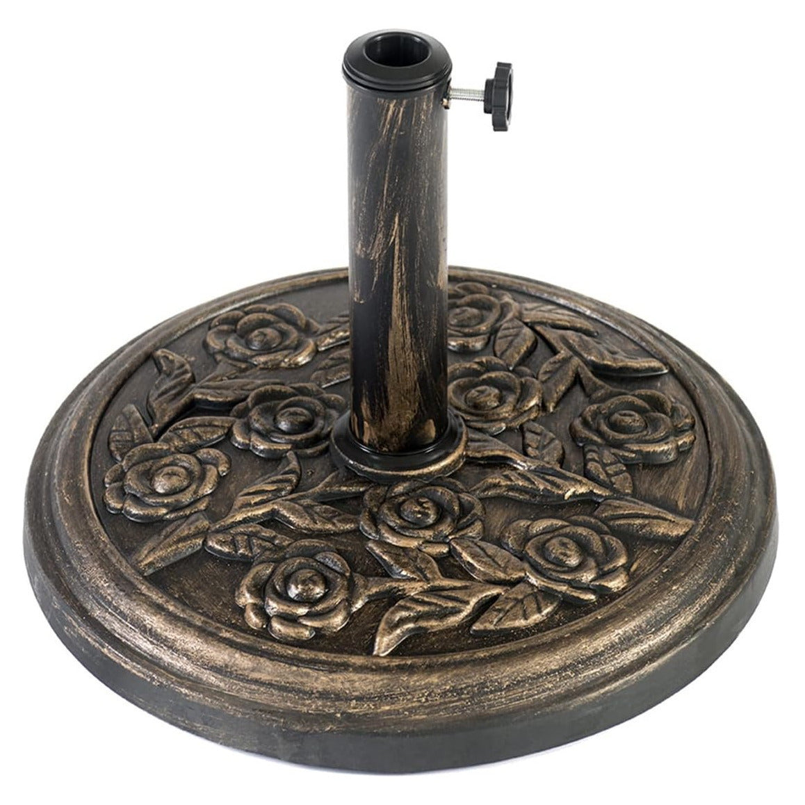 Garden Parasol Base Cast Iron Round Umbrella Stand Patio Outdoor Heavy 9.5kg New