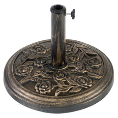Garden Parasol Base Cast Iron Round Umbrella Stand Patio Outdoor Heavy 9.5kg New