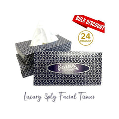 Gentille Facial Tissues Boxes 24 Pk Luxury Soft Strong Regular or Cube Box