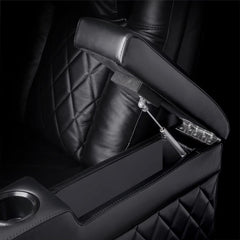 Valencia Tuscany Black Leather Power Reclining Home Theatre Sofa