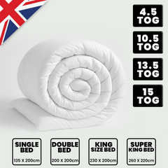 Rohi Anti-Allergy All Season Duvets | Fluffy & Breathable Hollowfibre Filled Duvets | Corvin Cover | 4.5 TOG | 10.5 TOG | 13.5 TOG | 15 TOG