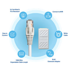 Swann 30M/100Ft Network Extension Cable, SWNHD-30MCAT5E-GL