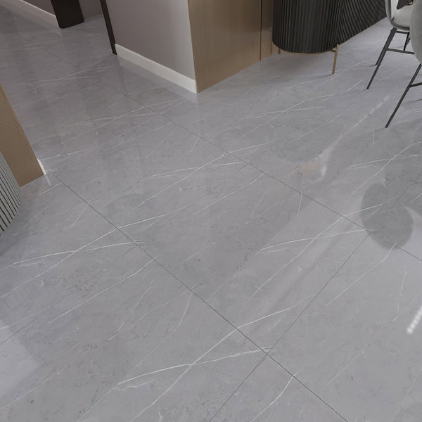 LIVINGANDHOME 24PCS Peel and Stick Non-slip Floor Tiles - 12