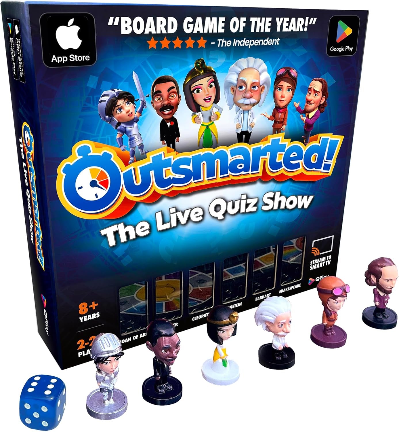 Outsmarted - the App-Connected TV Quiz-Show Board Game | Kids, Teens & Adults | Next-Level Game Night for Family & Friends | 2–24 Players | Age 8+ | 10,000+ Questions | 2026 Edition