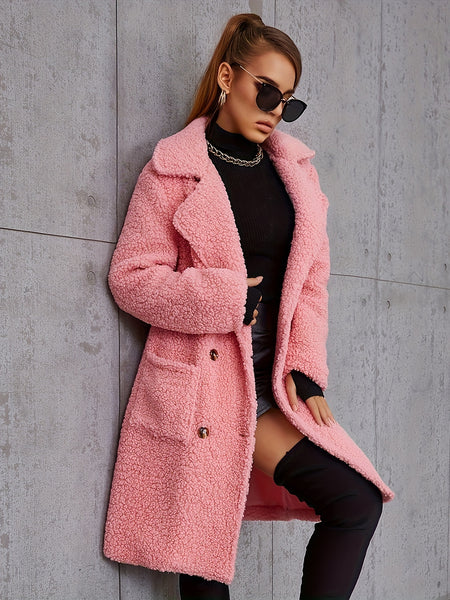 Long Solid Color Coat for Women for Autumn And Winter