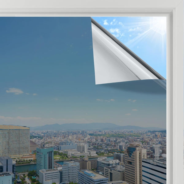 Rabbitgoo Window Film Privacy Film for Glass Windows, Frosted Glass Sticker Static Cling without Glue for Bathroom Home Office Matt 44.5X200 Cm