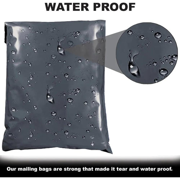 100 X Efforias 9 X 12 Grey Mailing Bags | Self Adhesive | Waterproof and Tear-Proof Postal Bag