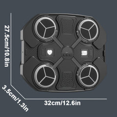 Interactive Boxing Reflex Training System, Four Hit Board Music Boxing Target Dynamic LED Light, Adjustable Speed, Durable ABS Material, Indoor Exercise & Coordination