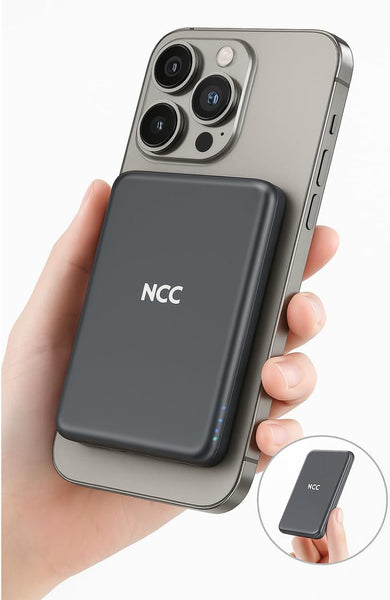 Magnetic Wireless Power Bank Fast Charging – Ultra Slim, with USB-C, Smartphones Battery Pack Compatible with iPhone/Android
