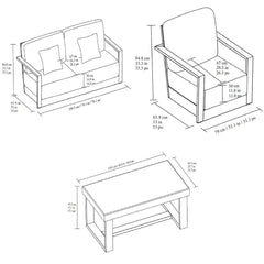 Agio Bentley 4 Piece Deep Seating Patio Set + Cover