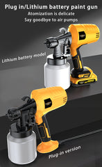High Pressure and Low Flow HVLP Spray Gun, Suitable for Indoor and Outdoor Walls, Wood, Fences, Decks, Furniture - Including Adjustable Spray Mode and Ergonomic Design, Simple, Portable and Wireless, Suitable for Family Christmas Gifts.
