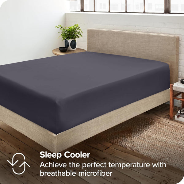 40cm Extra Deep Fitted Sheet, All seasons Bedding Ultra Soft Breathable Microfiber Bedding, Wrinkle-Free, Machine Washable, Hotel Quality All Sizes Available