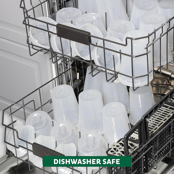Freshware Food Storage Containers [50 Set] 16 Oz Plastic Deli Containers with Lids, Slime, Soup, Meal Prep Containers | BPA Free | Stackable | Leakproof | Microwave/Dishwasher/Freezer Safe