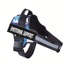 Basic Dog Harness for Emotional Support Dogs Non-Tension Reflective Adjustable Non-Choking Pet Vest Straps with Handles for Easy Walking And Training for Small Medium And Large Dogs
