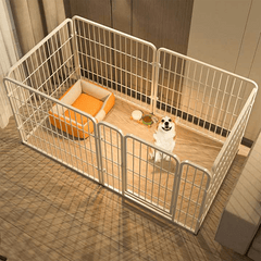 Dog Pen, 6-Panel Puppy Pen with Door, High 60Cm Indoor/Outdoor Dog Playpen, Portable Detachable Pet Run Enclosures for Puppies, Cats, Rabbits And Other Animals