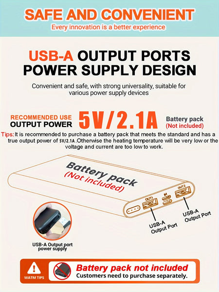Women's Heated Jacket, Long Sleeved Clothing, USB Electric Heated Jacket with 3 Levels, and 9 Zones, Suitable for Outdoor Camping, Hiking, and Skiing. Warm Clothing (excluding Battery Pack)