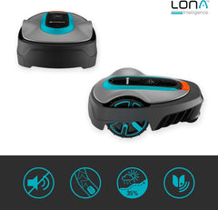 Gardena Smart SILENO City Robot Lawn Mower 500 M² Set: Innovative LONA AI Technology, Adjustment via App, Sensorcontrol, for Slopes up to 35%, Smart Gateway, Version with UK Plug(19602-68)