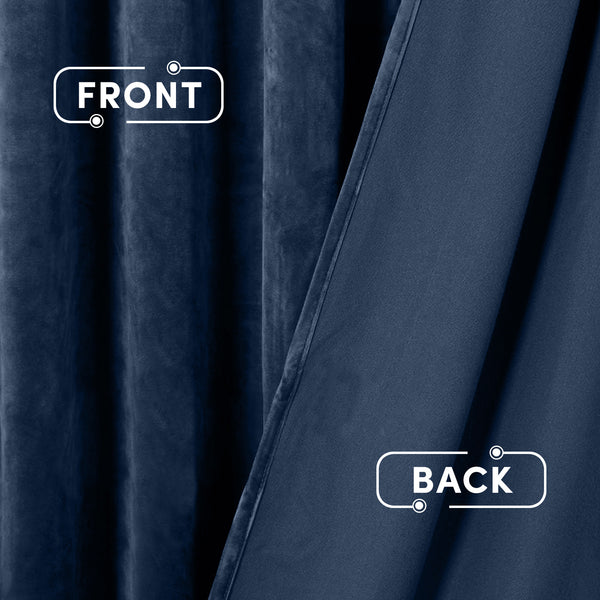 2pc Luxury Velvet Curtain Panels with Free Matching Velvet Cushion Cover – Thermal Insulated Grommet Top Drapes, Energy Saving Curtain Panels for Bedroom & Living Room Home Decor, Perfect Holiday Gift