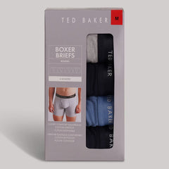 Ted Baker Men'S Boxer Shorts, 4 Pack in Navy