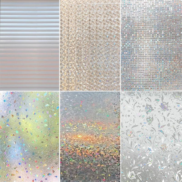 Frosted Window Film 39x23 Inch Self Adhesive Privacy Film Bubble Free Static Cling Anti-UV Glass Sticker Easy to Install for Home Office Bathroom Door Window Decor
