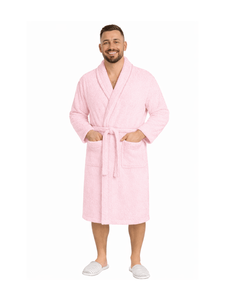 Men'S Hooded Cotton Bathrobe – Ultra Soft Terry Cloth Spa Robe with Adjustable Belt & Deep Pockets – Knee Length Luxury Home & Hotel Dressing Gown