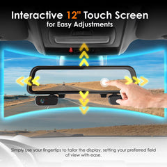 Rexing M4 4-Channel 12” Touch Screen Mirror Dash Cam