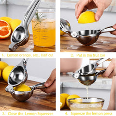 Lemon Squeezer Manual - Heavy Duty - Manual Citrus Juicers, Press Hand Lime Citrus Fruit Juicer, Safe Quick and Effective Juicing, Super Easy to Clean