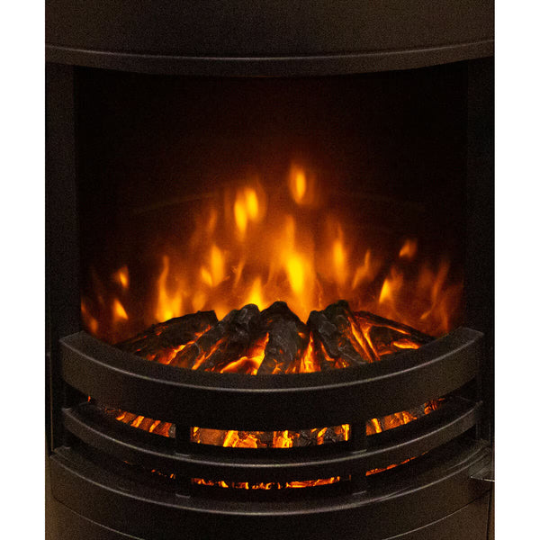 Flare Tunstall Electric Cylinder Stove in Black, 2Kw