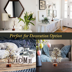 Clear Quartz Crystal Tree of Life – Natural Healing Crystal Decor for Home Office Desk, Spiritual Feng Shui Ornament, Positive Energy Crystal Gift for Women & Men, Meditation Reiki Decor, Living Room Ornament, Gift Box Included with Mini Crystal Guide