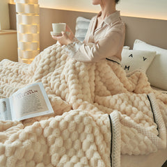 Weighted Blankets, 1pc Double Sided Milk Velvet Throw Blankets, Luxurious, Soft & Warm for Couch, Bed, Office, Car, Thickened All Season, Sofa & AC Warm Nap Blanket, Ideal Housewarming Gift, Single/Double/King/Super King